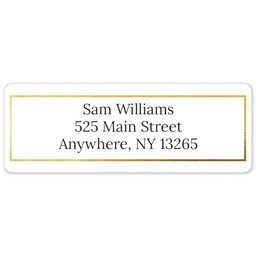 Address Label Sheet with Golden Border design