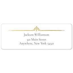 Address Label Sheet with Golden North Star design