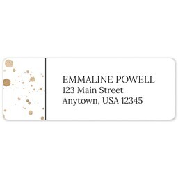 Address Label Sheet with Gold Shine design