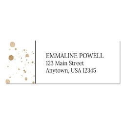 Address Label with Gold Shine design
