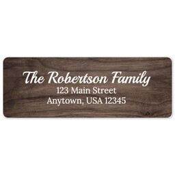 Address Label Sheet with Mahogany design