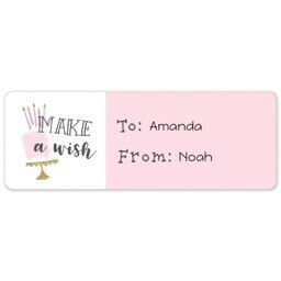 Address Label Sheet with Make A Wish design