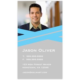 Business Card with Modern Stripe Blue design