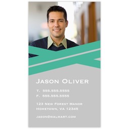 Business Card with Modern Stripe Green design
