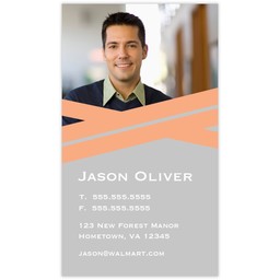 Business Card with Modern Stripe Orange design