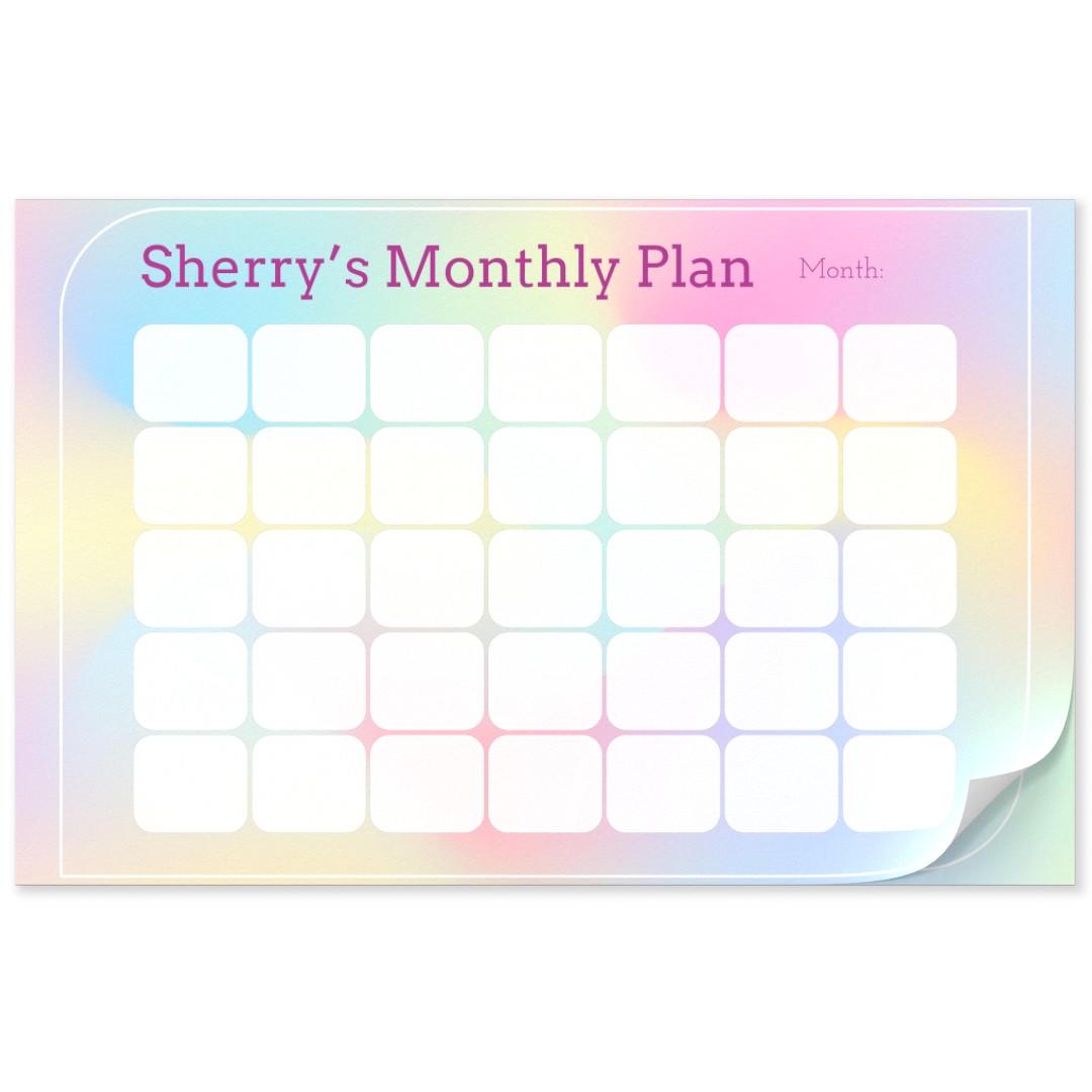 Personalized Desk Accessories: Monthly Planner Pad.