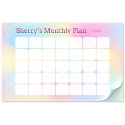 11x17 Personalized Tear Away Placemat Sheets of 30 with Ombre Rainbow design