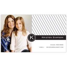 Business Card with Photo Stripe Monogram design