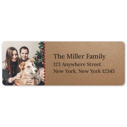 Address Label Sheet with Rustic Bead Garland design