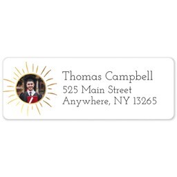 Address Label Sheet with Shining Grad Photo design