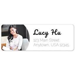 Address Label Sheet with Simple Script design