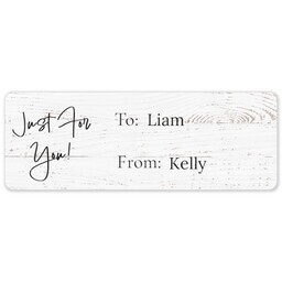 Address Label Sheet with White Woodgrain design