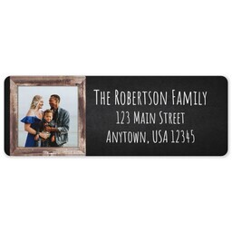 Address Label Sheet with Wooden Chalkboard design