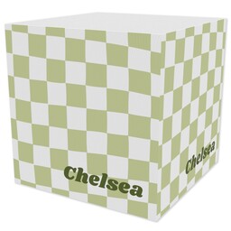 Note Cube 4-Sided StikIt Notes with Loose Checker design