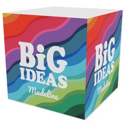 Note Cube 4-Sided StikIt Notes with Wavy Big Ideas design