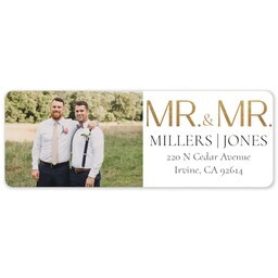 Address Label Sheet with Golden Love design