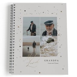 Spiral Bound Journal - 80 page with Grandpa Star of the Family design