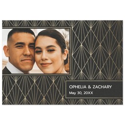 3.5x5 Same-Day Postcard with Love Lines Black RSVP design