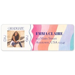 Address Label Sheet with Chromatic Celebration 2026 design