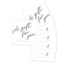 Square Sticker 3"x3" - Set of 6 with A Gift For You design