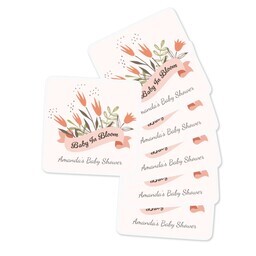 Square Sticker 3"x3" - Set of 6 with Baby In Bloom design