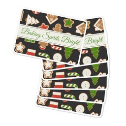Rectangle Sticker 3"x2" - Set of 6 with Baking Spirits Bright design