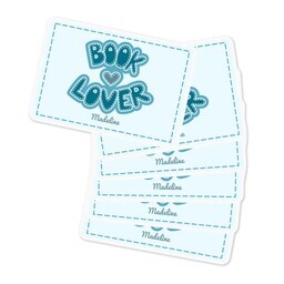 Rectangle Sticker 3"x2" - Set of 6 with Book Lover design