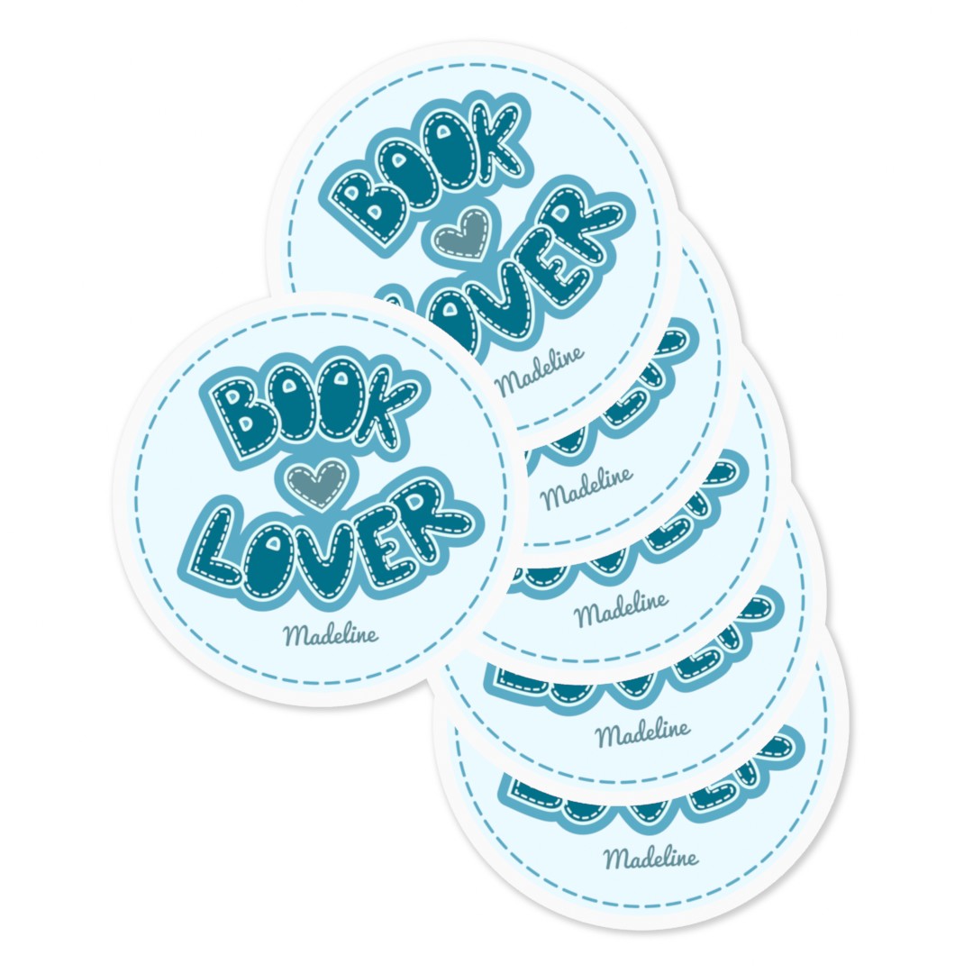 stickers: A square sticker with a colorful sprinkle border and a central photo of a baby.