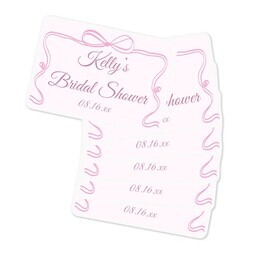 Rectangle Sticker 3"x2" - Set of 6 with Bridal Bows design