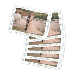 Rectangle Sticker 3"x2" - Set of 6 with Eucalyptus Frame design