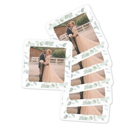 Square Sticker 3"x3" - Set of 6 with Eucalyptus Frame design