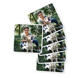 Square Sticker 3"x3" - Set of 6 with Loveable Pet design