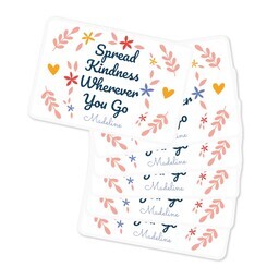 Rectangle Sticker 3"x2" - Set of 6 with Spread Kindness design