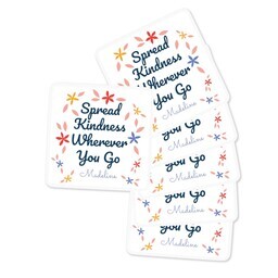 Square Sticker 3"x3" - Set of 6 with Spread Kindness design