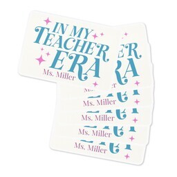 Rectangle Sticker 3"x2" - Set of 6 with Teacher Era design