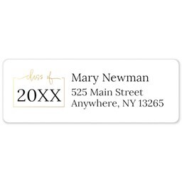 Address Label Sheet with The Class Of 20XX design