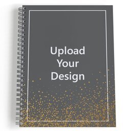 Spiral Bound Journal - 80 page with Upload Your Design - Sparkles design