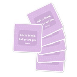 Square Sticker 3"x3" - Set of 6 with Words Of Encouragement design