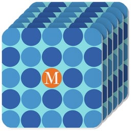 Photo Coasters, Set Of 6 with Dot Mosaic design