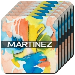 Photo Coasters, Set Of 6 with Abstract Pattern design