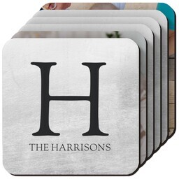 Photo Coasters, Set Of 6 with Grunge Texture design