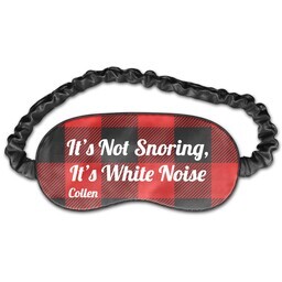 Travel Eye Mask with Buffalo Red and Black Plaid Eye Mask design