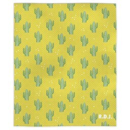 Quilted Throw 50"x60" with Cactus design