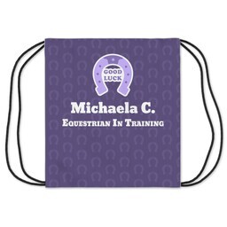 Drawstring Gym Bag with Equestrian Gym Bag design