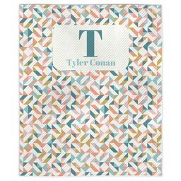 Quilted Throw 50"x60" with Geometric design