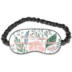 Travel Eye Mask with Watercolor Florals Eye Mask design