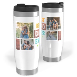 Photo Travel Tumbler with Best Dad Ever Collage design