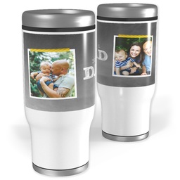 Stainless Steel Tumbler, 14oz with Chalkboard Dad design