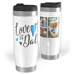 Photo Travel Tumbler with Dad Hearts design
