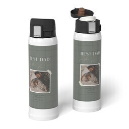 Water Bottle with Flip Top Lid with Love of Our Lives Dad design
